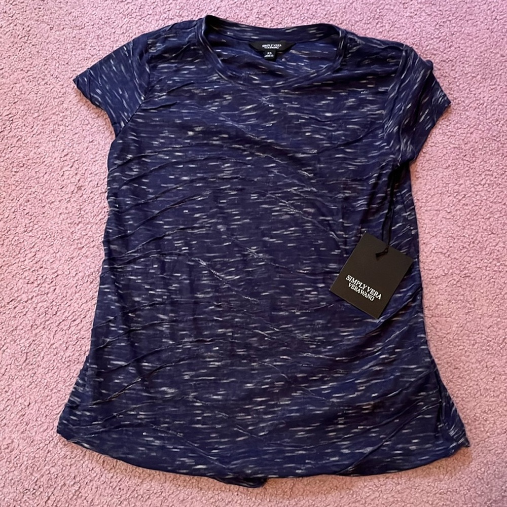 Simply Vera Stylish Navy Blue Women's Top
